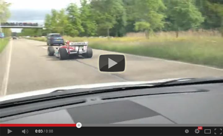 Thumbnail image for Formula car speeding on Dutch highway [video]